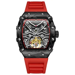 Montre-bracelet de sport militaire pour homme, marque de luxe, tourbillon automatique, montre mécanique