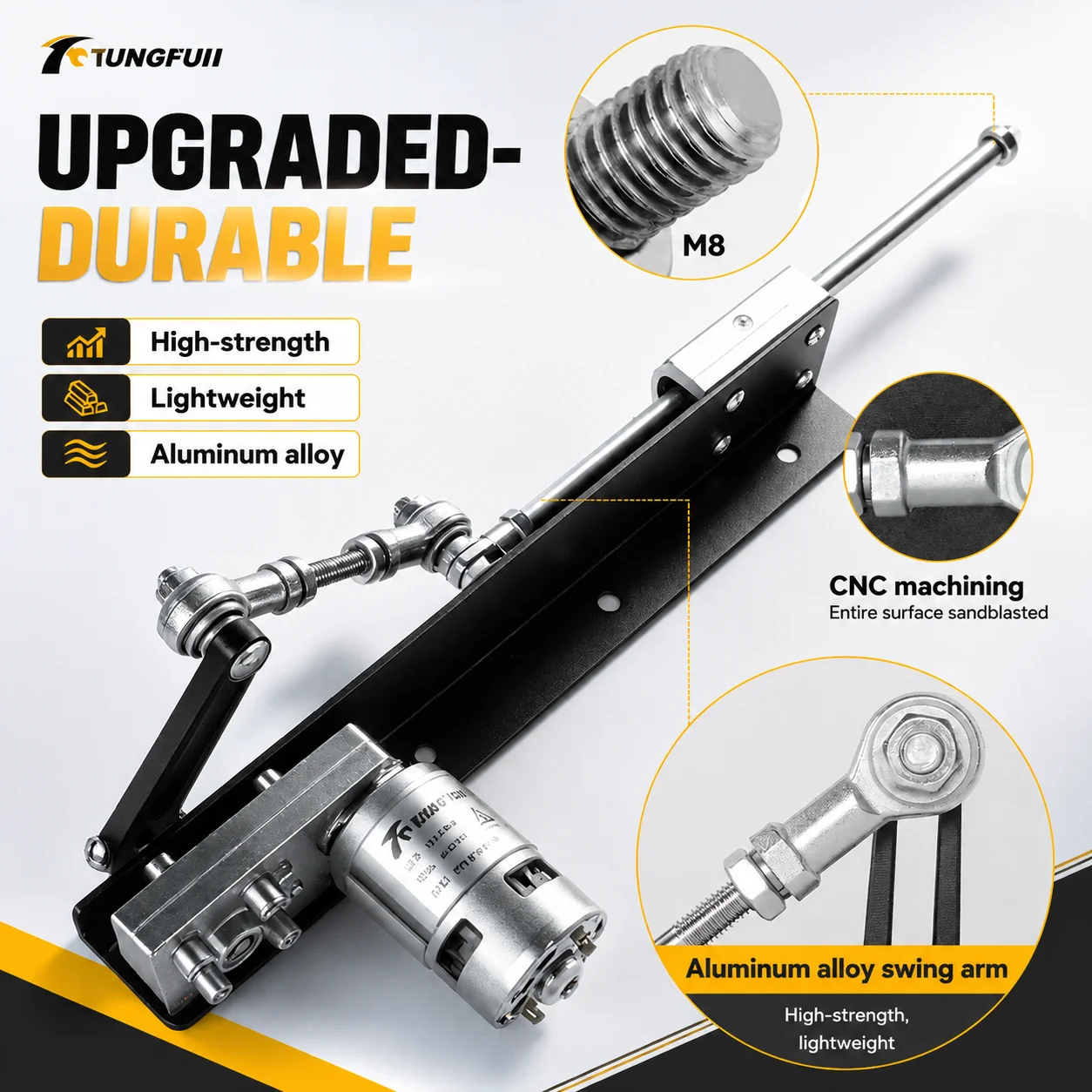 TUNGFULL New Big Stroke Telescopic Linear Actuator 775 Motor with Stand Suction Cup 3XLR Connector Power Controller 100-240V view 4