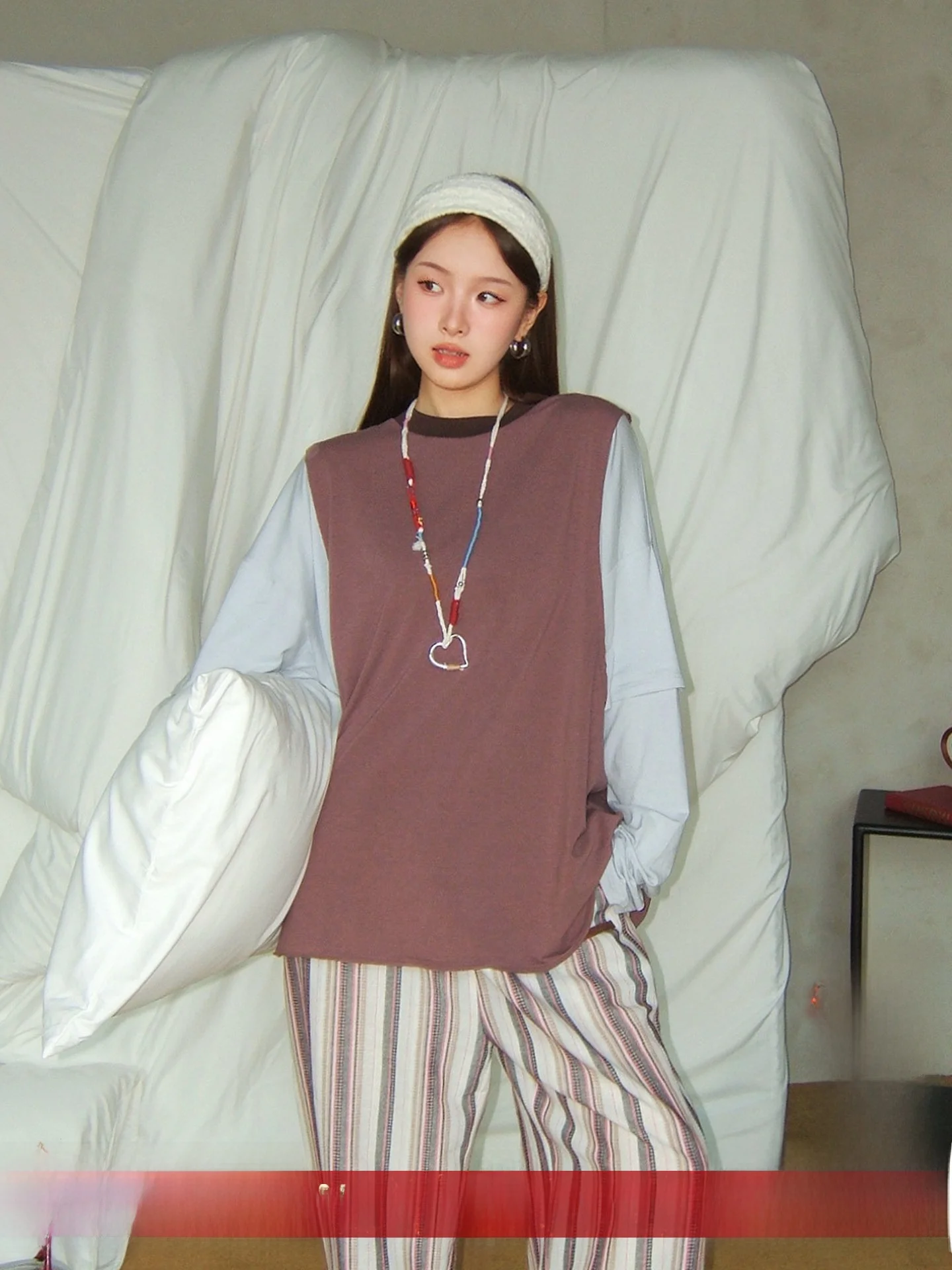 

Женский топ Annamooer: осенний, однотонный, простой, повседневный, из смесового хлопка, для работы и отдыха