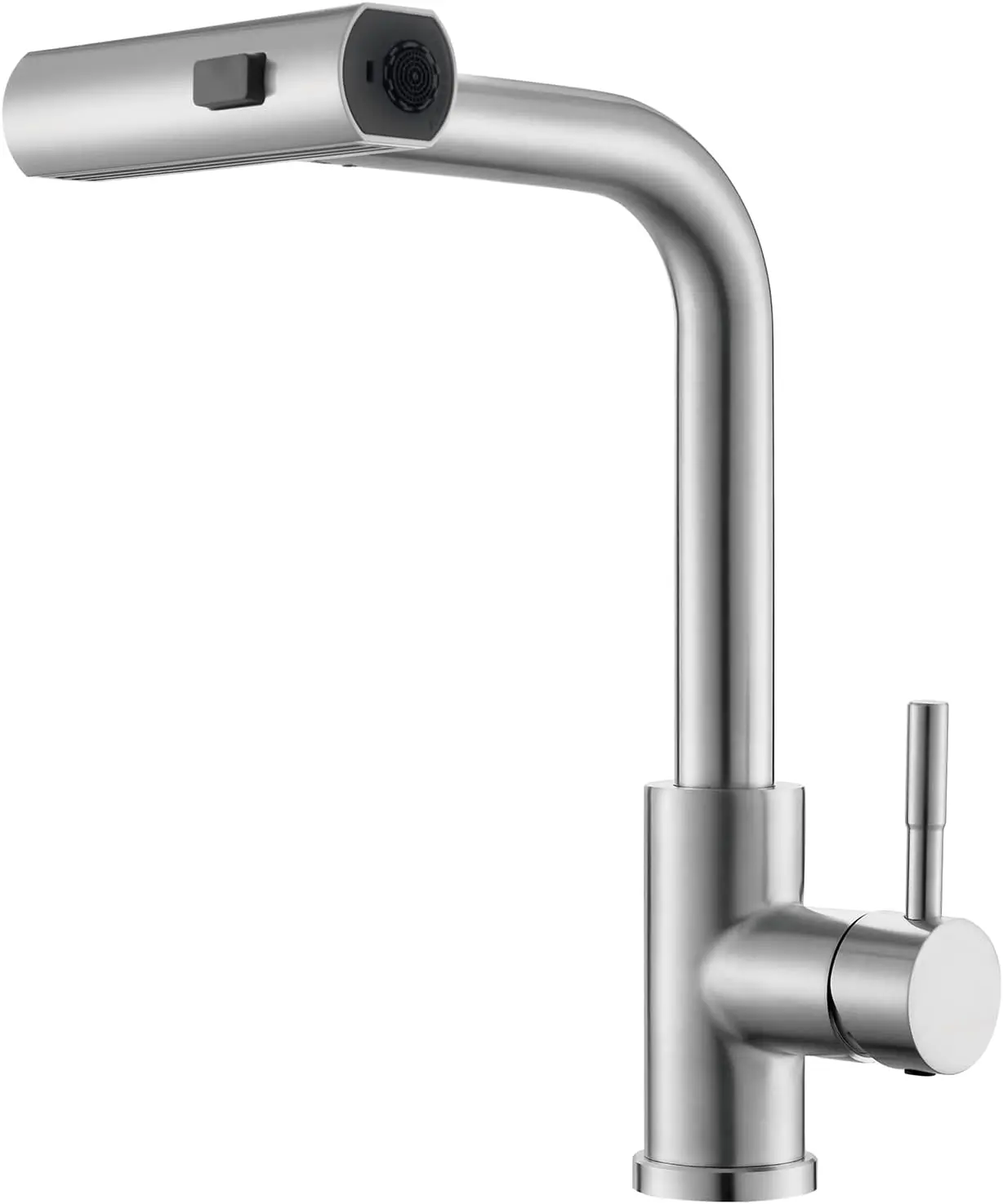 

Pull Down Sprayer Kitchen Faucet in Brushed Nickel, Waterfall Design for RV, Laundry & Campers