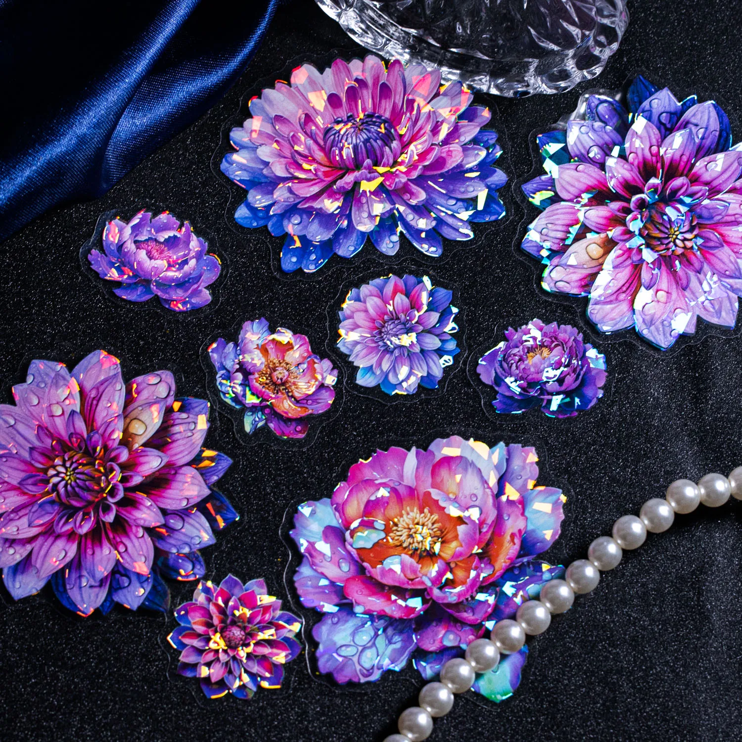 20 Sheets Flower Garden Collection Series Vintage Shell Light PET Sticker Creative DIY Journal Material Collage Stationery