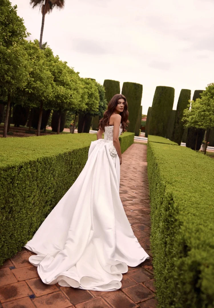 Vestido De Novia Boda 2 En 1 Desmontable Minimalista Vestidos Feminino Elegante Para Casamento Curvy Corset Wedding Dress Sereia