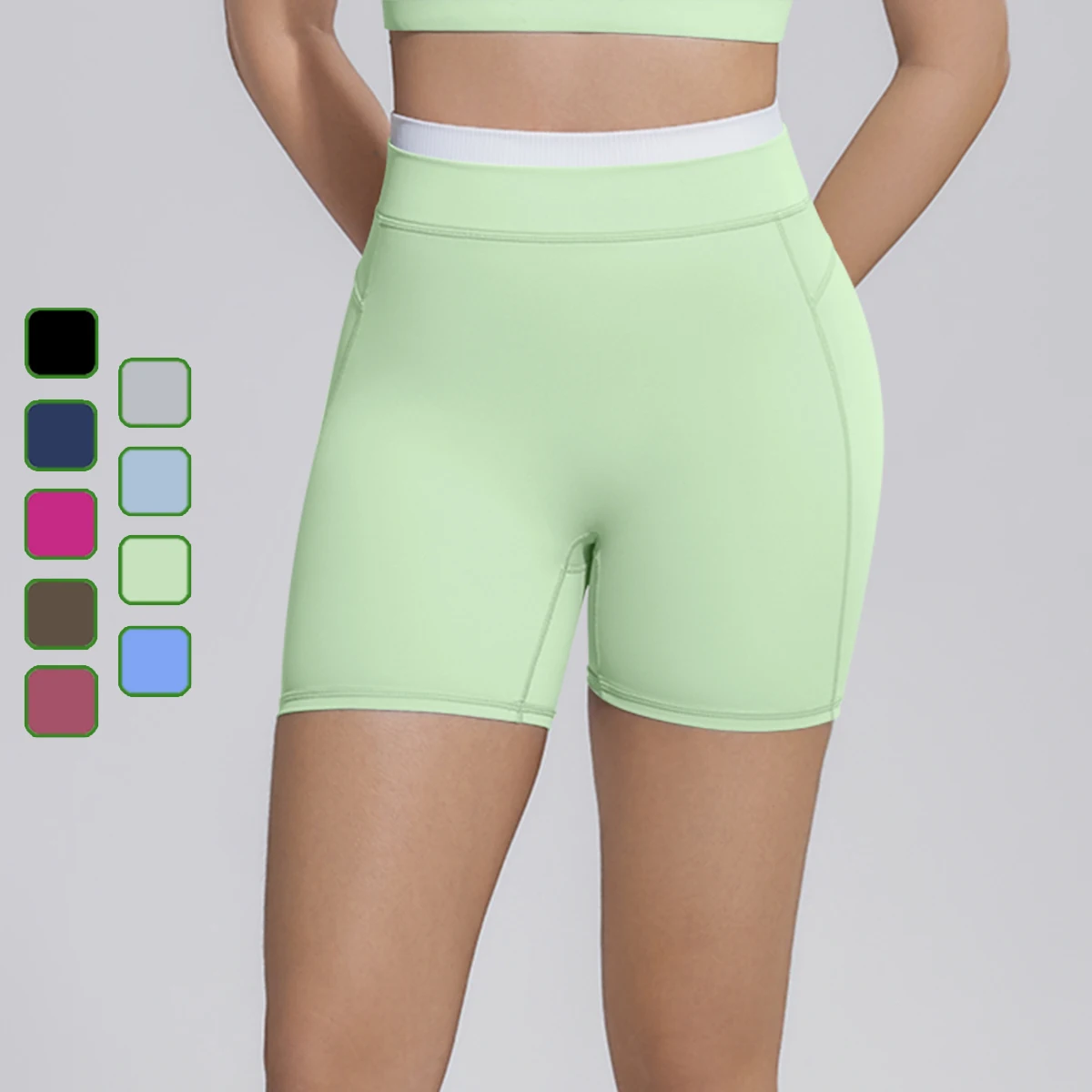 New Color Blocking Women's Shorts Breathable Hip-lifting Quick-Dry Yoga Shorts Cycling Jogging Fitness Leggings Sports Shorts