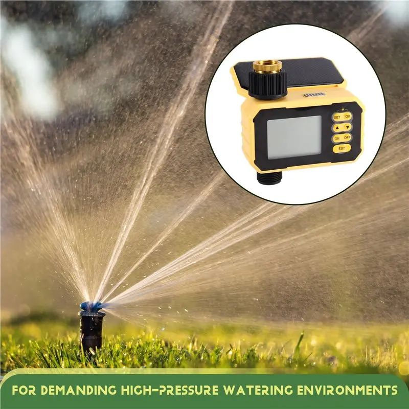 Y50A-Solar Powered Wifi Smart Sprinkler Timer Rechargeable Water Timer With Rain Delay Manual& Automatic For Garden Hose