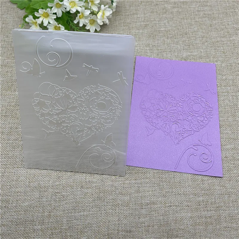 Шаблон в виде сердца, пластиковый альбом для скрапбукинга, карточки, упаковки, украшения, режущие штампы, бумажные трафареты для рукоделия