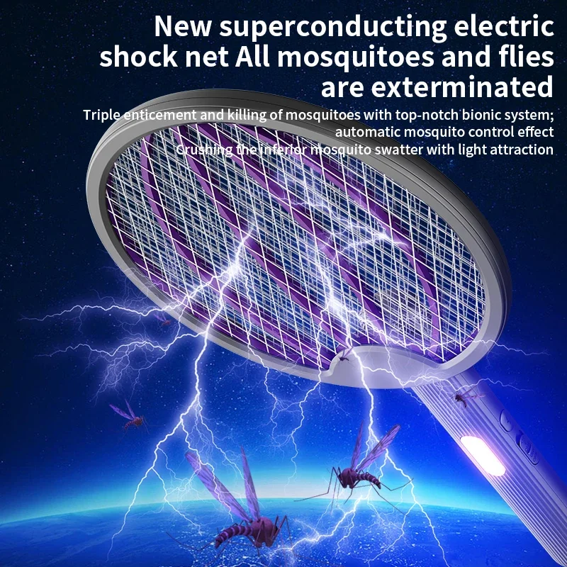 3-in-1 طوي قاتل الماموس الكهربائي منشة قاتل الماموس الكهربائي القاتل قابلة للشحن الحائط منشة البعوض مكافحة البعوض مصباح