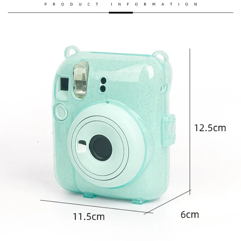 For Instax Mini 12 Crystal Transparent Protective Case Cover Bag for Fujifilm Instant Camera Bag for Instax Mini 12