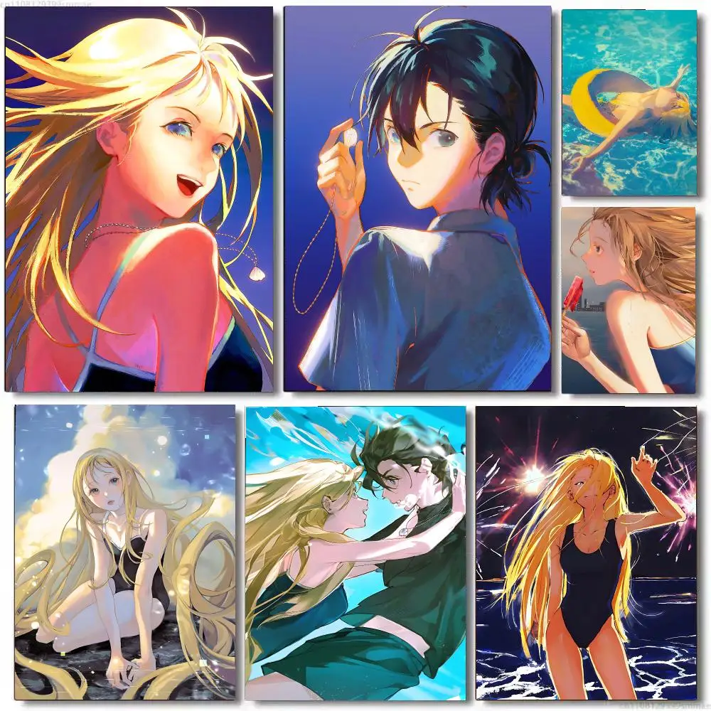 anime Summer Time Rendering Trendy Classic HD Self-Adhesive Waterproof Art Poster Room Decor, New Arrival On Sale