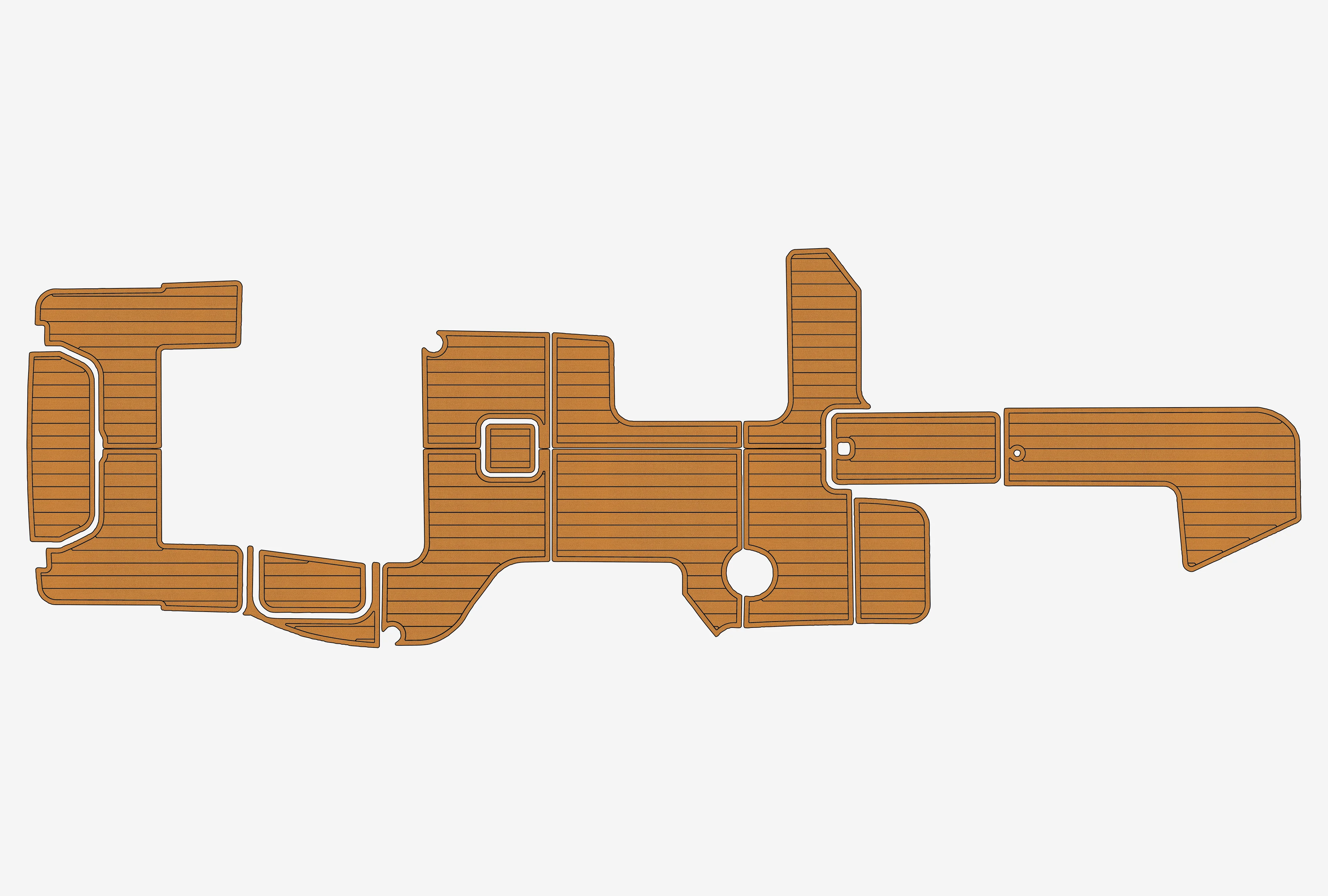 Eva foam Fuax teak seadek marine floor For 2014-2017 Cobalt R7 Cockpit Swim platform 1/4