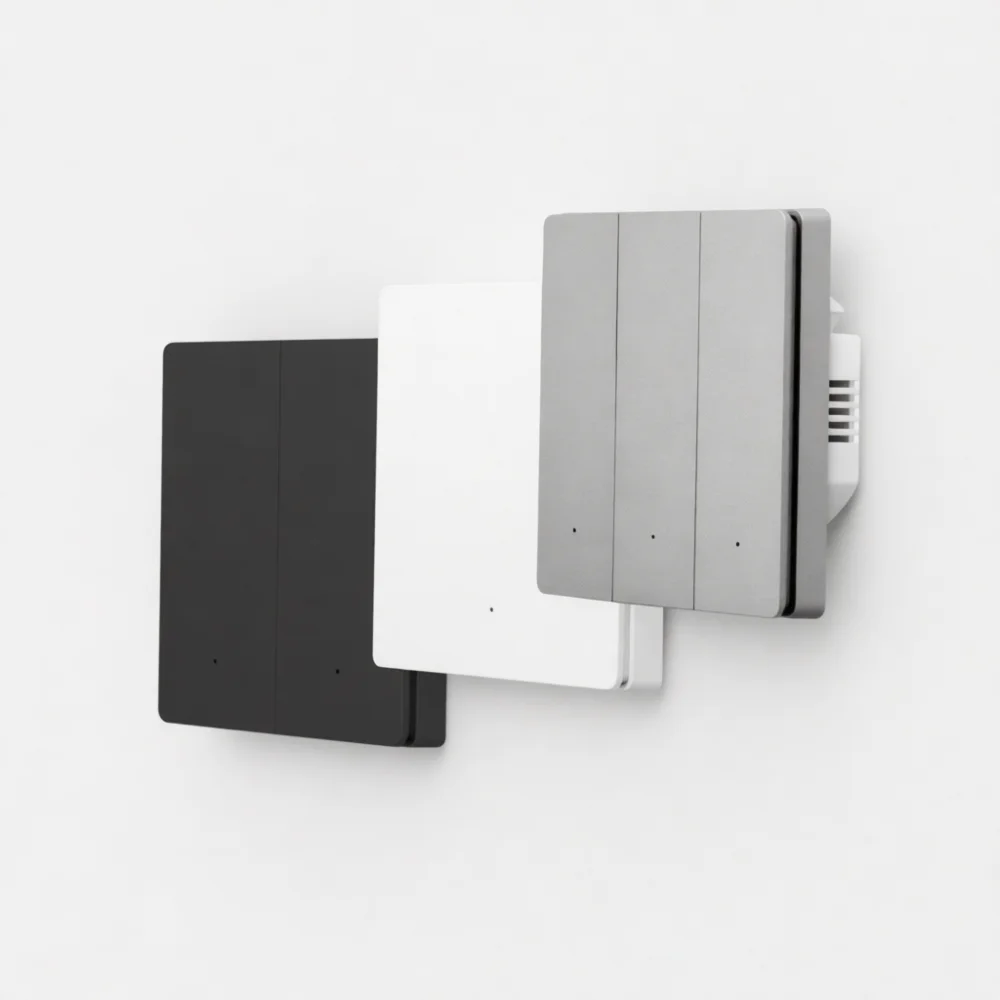 EU Standard Smart Wall Switch Tuya WiFi Enabled Light Control Remote Push Button Alexa Google Home Automation Device System
