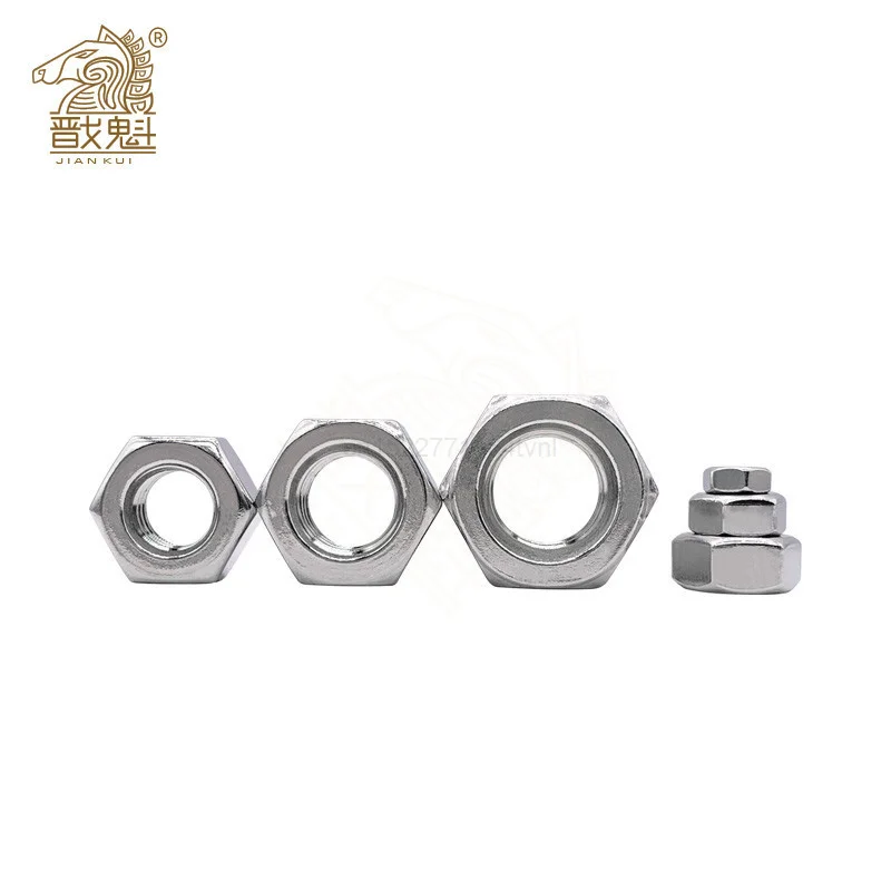 1/50/100pcs A2 304 Stainless Steel Hex Hexagon Nut for M1 M1.2 M1.4 M1.6 M2 M2.5 M3 M4 M5 M6 M8 M10 M12 M16 M20 M24 Screw Bolt