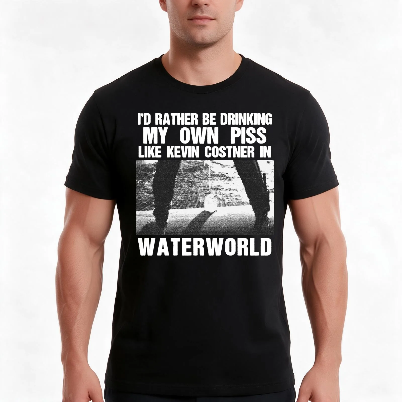 I'd Rather Be Pissing T-Shirt Summer Casual Cotton Tee Oversized Streetwear Tops Vintage Graphic Print Unisex Men Women