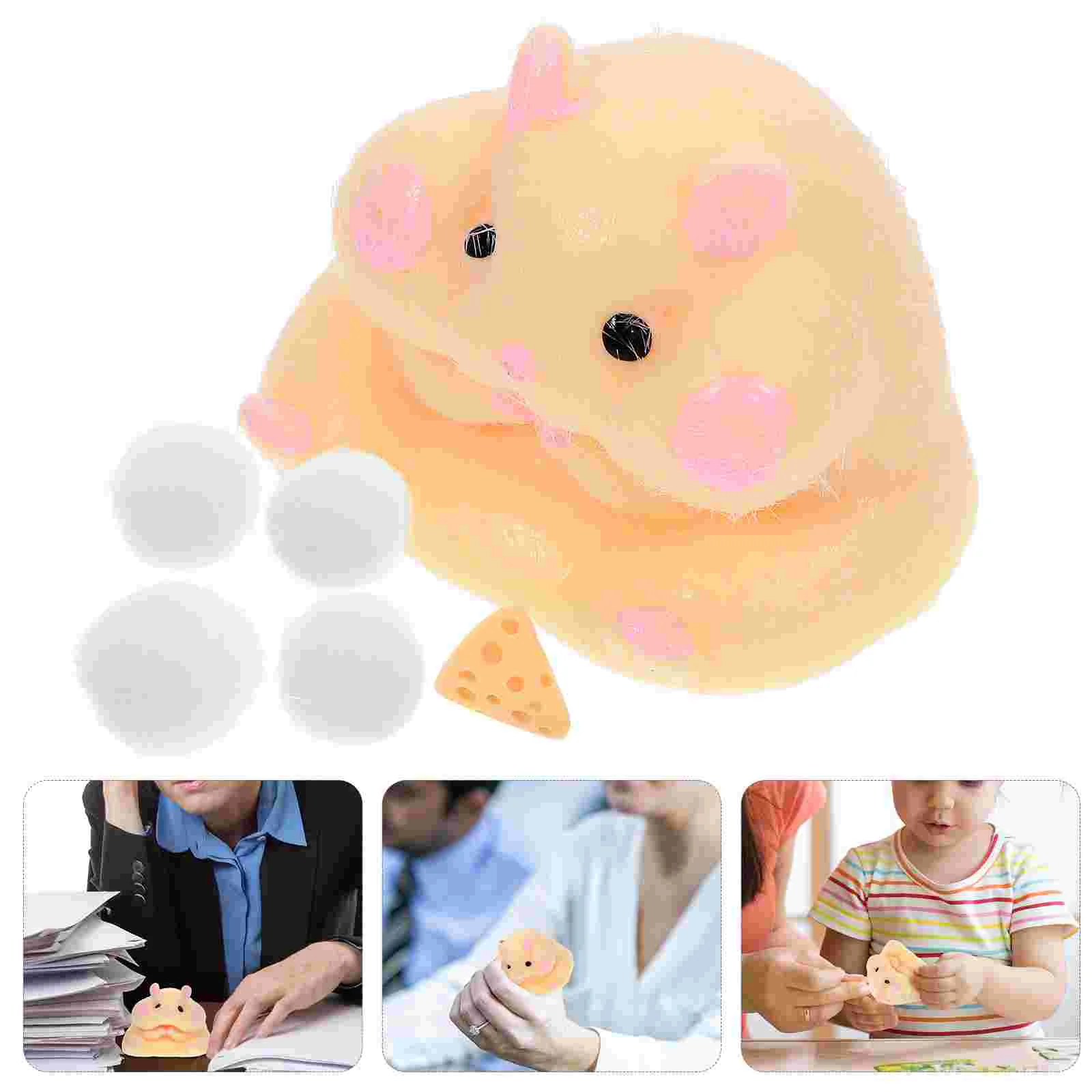 Hamster Dumplings Squeeze Stress Toy Little Mouse Elasticity Compact Stretchy Supple Toys Household Small