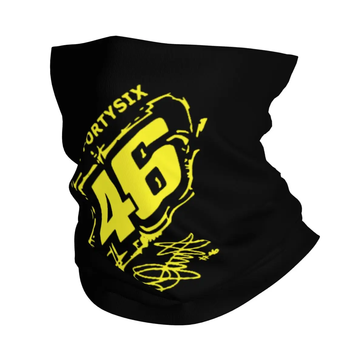 Custom Motorcycle Racing Rossi Bandana Neck Warmer Women Men Winter Ski Tube Scarf Gaiter Motorcycle Racing Face Cover