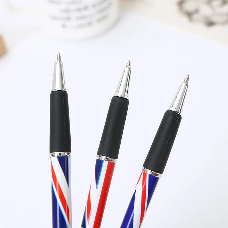 

10pcs British Flag Ballpoint Pen Smooth Writing Comfortable Grip Office Home Use Patriotic Desk Accessory Black Ink
