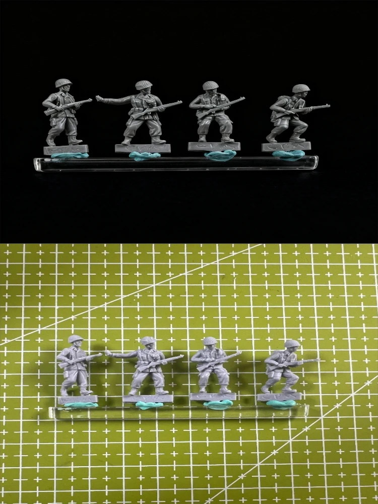 1/72 Size Resin Model Assembly Kit, Airborne Troops Personnel, Miniature Model Layout Props