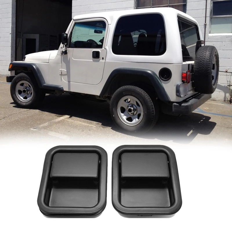 Metal Front Exterior Door Handle Set Full Door Type 55176382AE 55176383AE for 1987-2006 Jeep Wrangler TJ L YJ