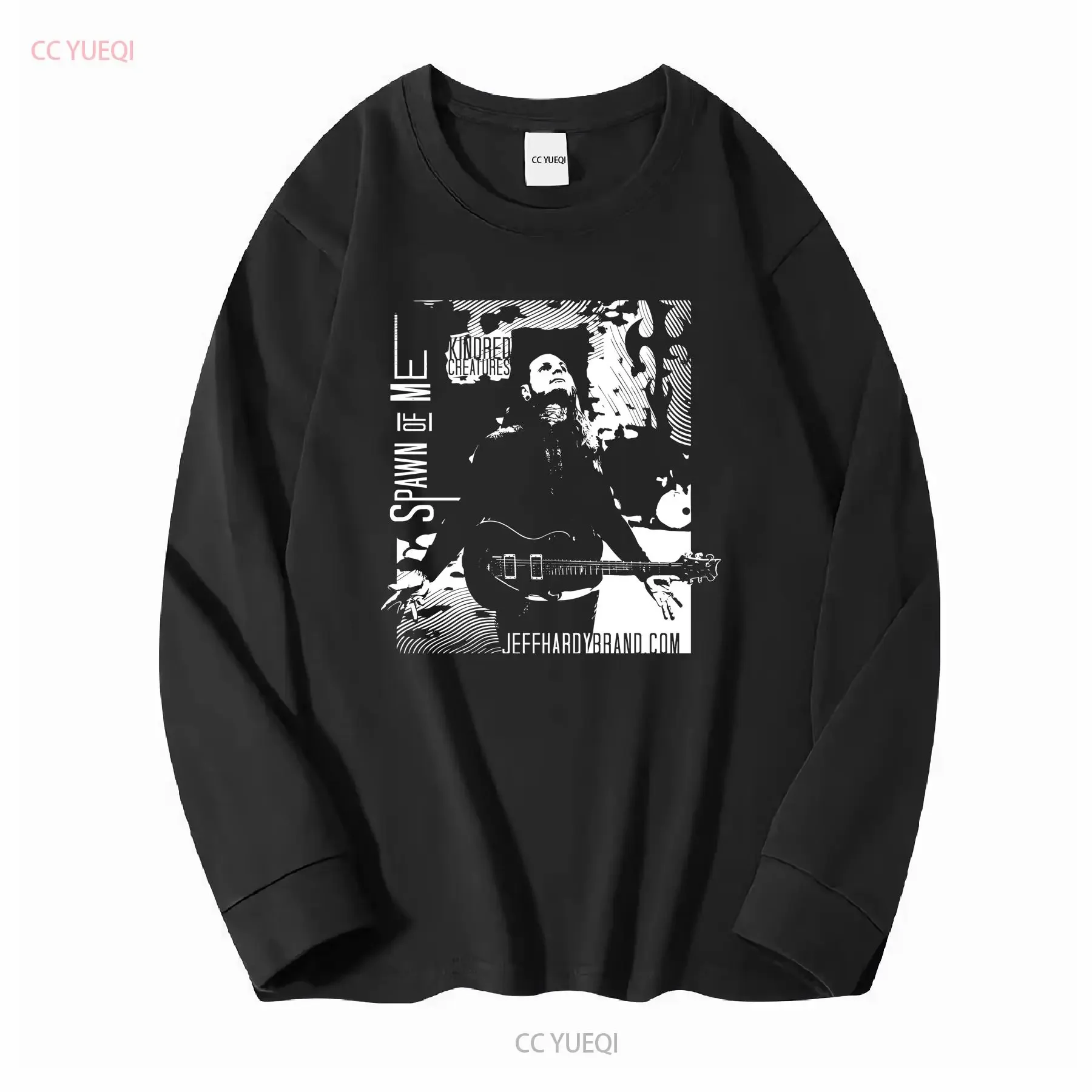 تي شيرت Jeff Hardy الرسمي من ماركة Perxwhy gen Spawn Of Me بأكمام طويلة أو قصيرة عتيقة مغسولة وأنيقة قليلاً ومتعددة الاستخدامات