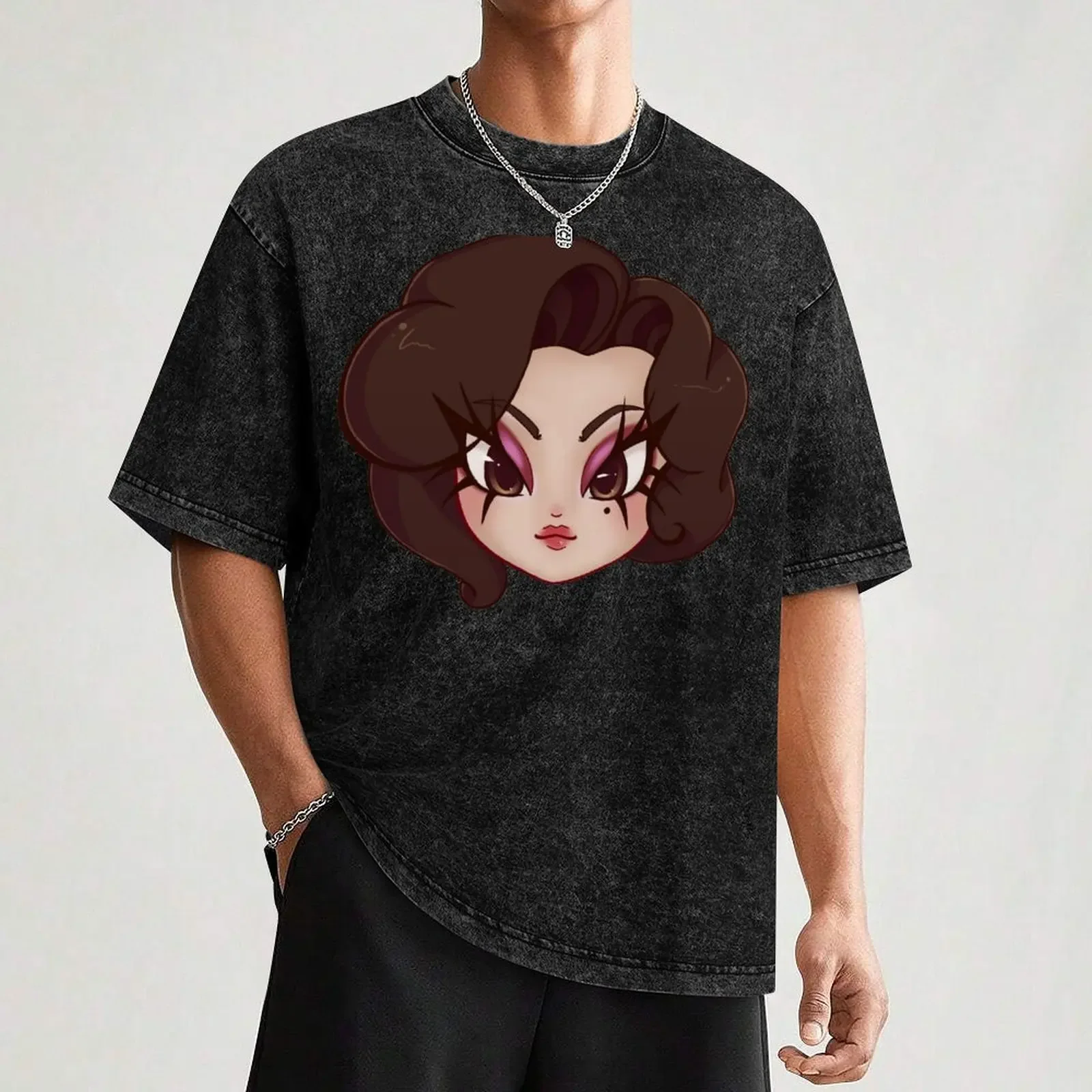 الصورة الافتراضية تي شيرت تي شيرت رجل فاخر تي شيرت شخصية تي شيرت القطن 100% قميص رجل تي شيرت عادي #3