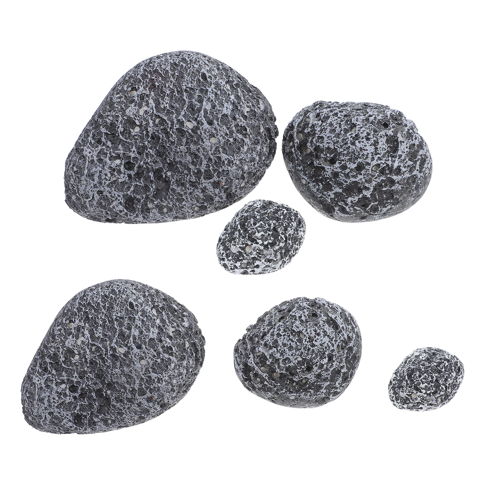 

6pcs Stone Decorative Fake Rocks for Plant Craft Foam Aquarium Landscape Rocks For Plants Indoor Garden Miniature