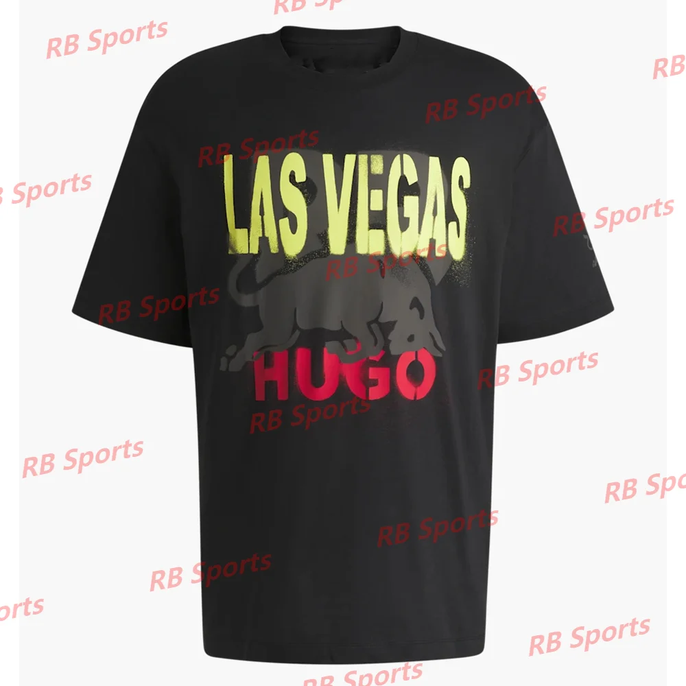 24 Race Cotton HUGO Las Vegas GP Visa Cash App RB Replica Red Bull Racing Champion Cotton T-Shirt RB F1 Adults/KIDs