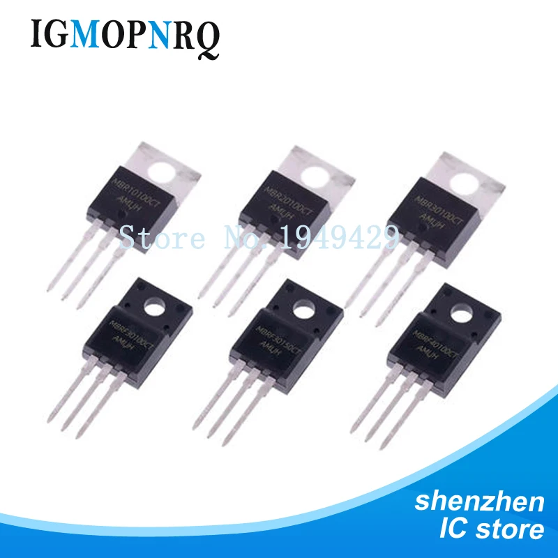 10PCS Transistor MBR10100CT MBR10200CT MBR20100CT MBR20200CT MBR30100CT LM317T IRF3205 ZU-220 TO220 MBR20100 MBR20200 MBR30100