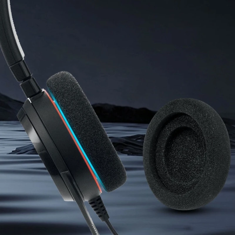 Coussinets d'oreille de remplacement pour téléphone, éponges confortables, isolation phonique supérieure, coussin d'oreille pour sauna Jabra Evolve 20, 20se, 30, 30II, 40