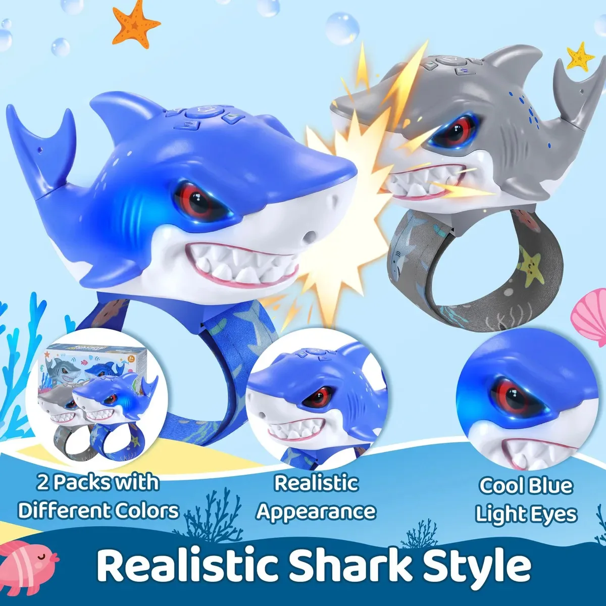 Walkie-talkie eléctrico para niños, juguetes con luces, música, balanceo, bola de soplado, tiburón, juguete divertido para comunicación interactiva al aire libre, regalo