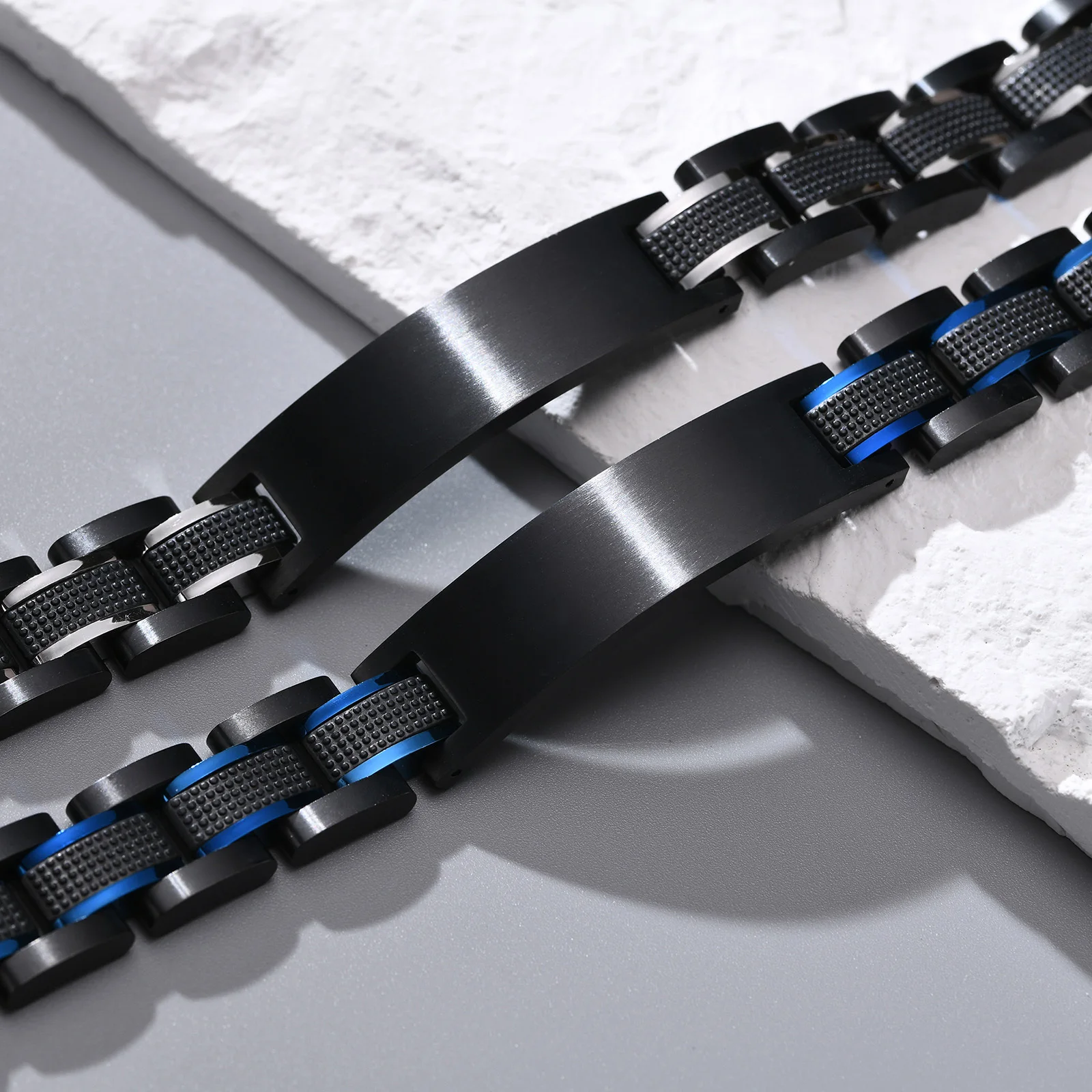 Customized Watch Band Bracelet for Men,Personalized Stainless Steel Chunky Bracelet,Luxury DAD Husband Boyfriend Gift