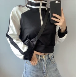 Hoodies for Women Korean Fashion Cute Female Streetwear Casual Full Zip Up Hooded Sweatshirt Hoodie with Zipper Spring Autumn