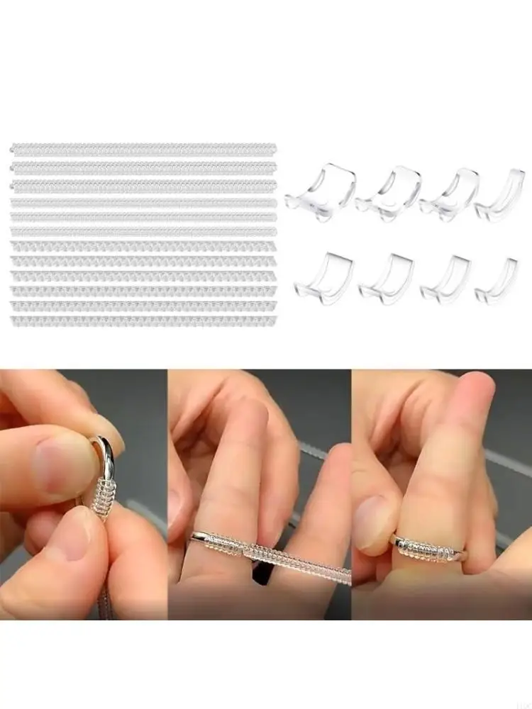 Set of 12/20 Silicone Finger Rings Inserts Adjustable Finger Rings Size Enhancer Inserts for Customizable Size 