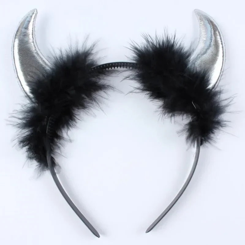 大人と子供のための豪華な漫画の悪魔の角のヘッドバンド、羽のヘアバンド、誕生日パーティーの記念品、コスプレ衣装、クリスマスとハロウィーン