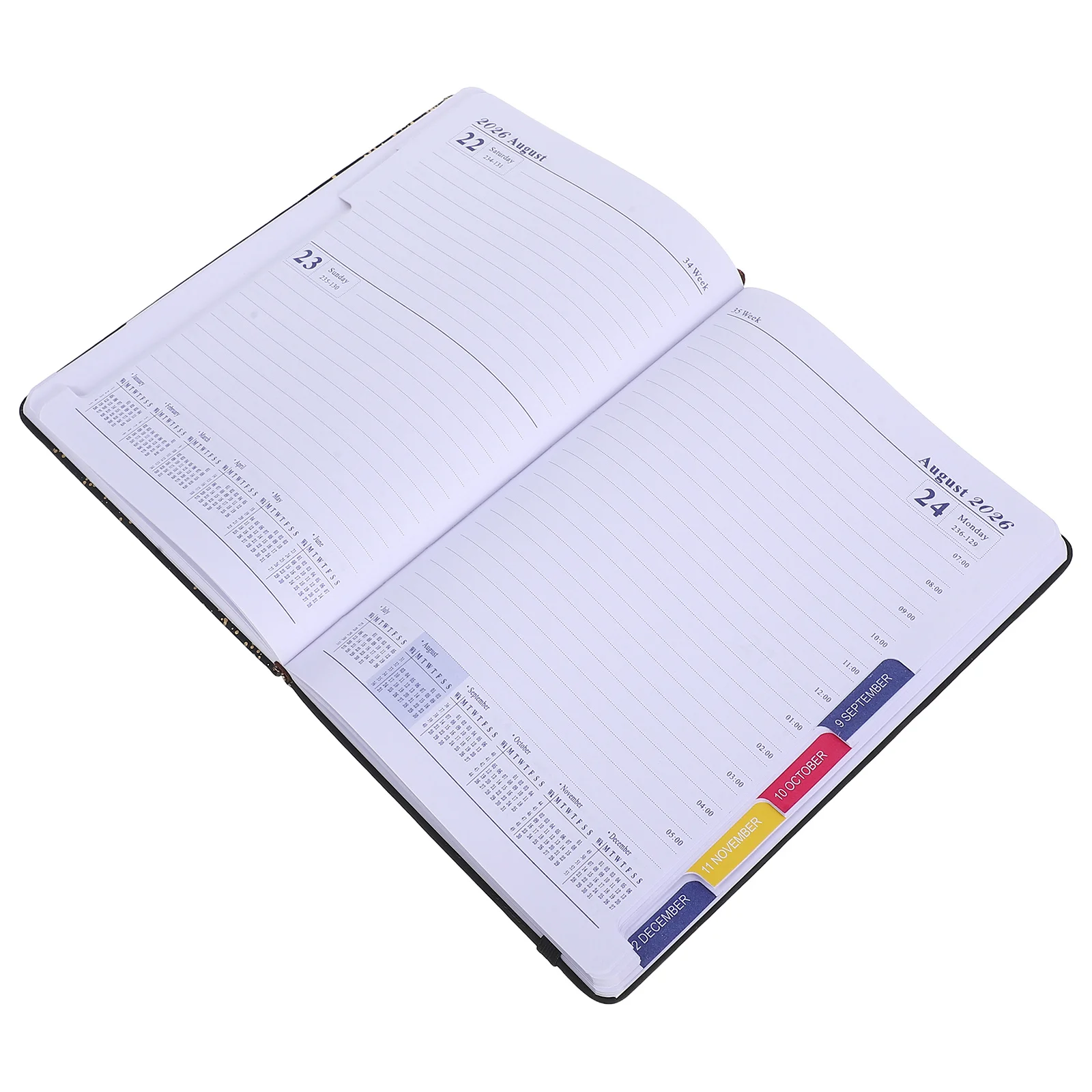 2026 Notebook Daily Planner Pocket Size English Layout Task Scheduler Academic Yearly Calendar Book For Work Study