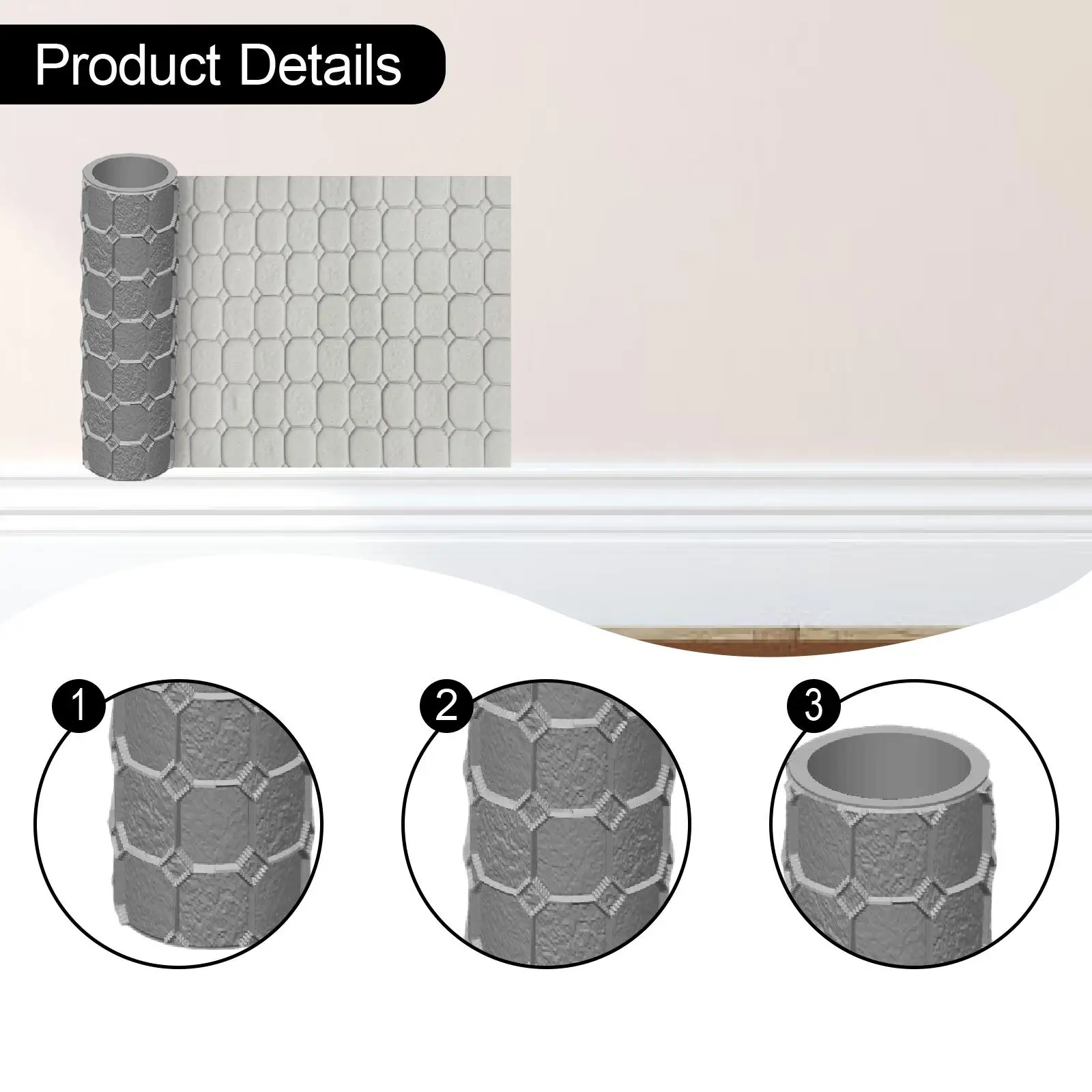 지형 텍스처 롤러 핸드 롤러 폼 및 점토 모델링을 위한 고성능 공예 취미가를 위한 선물 제작 액세서리