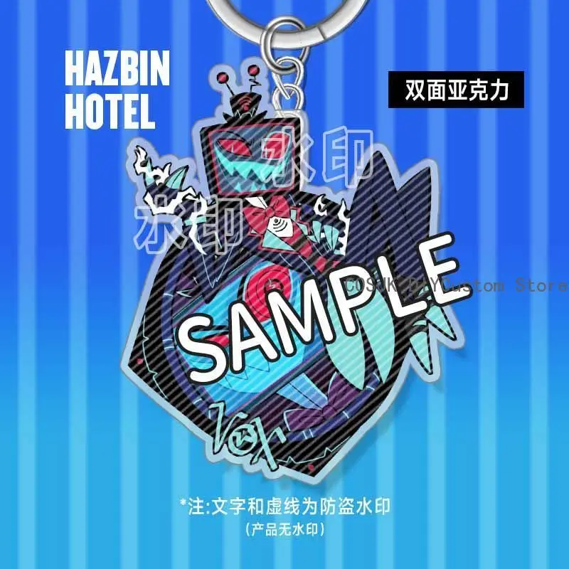 

Anime Vox Alastor Lucifer Adam Q version Double-sided Acrylic Keychain Cartoon Cute Pendant Bag Decor Ornament Gift