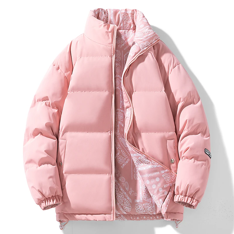 سترات شتوية جديدة للرجال مبطنة بالقطن مع دفء سميك، سترات رجالية عصرية وغير رسمية مزدوجة الجوانب