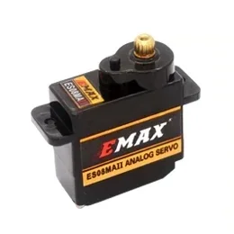 4 pçs emax es08ma es08mai 12g mini metal engrenagem servo analógico para rc brinquedo carro barco helicóptero avião rc robô peças de reposição