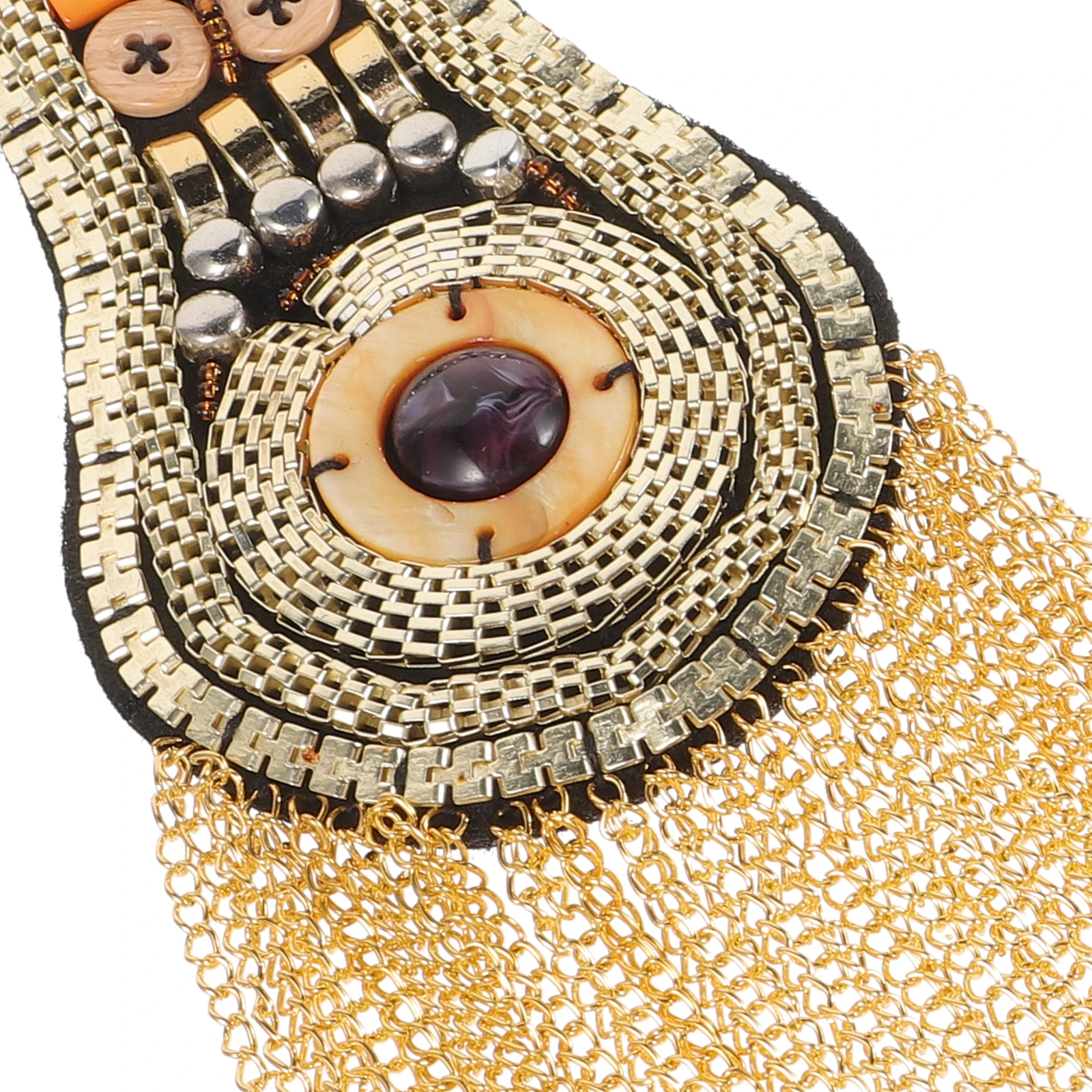 

2 Pcs Metal Shoulder Jewelry Vintage Fringe Men Rhinestones Epaulet Women Applique Epaulet Color Size Adjustable