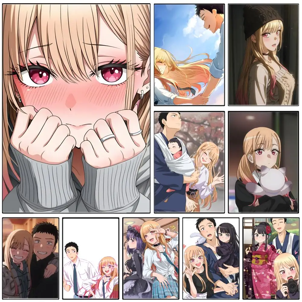 Slice of Life Anime M-My Dress-Up Darling Poster  Self-adhesive Art Waterproof Paper Sticker Coffee House Bar Room Wall Decor