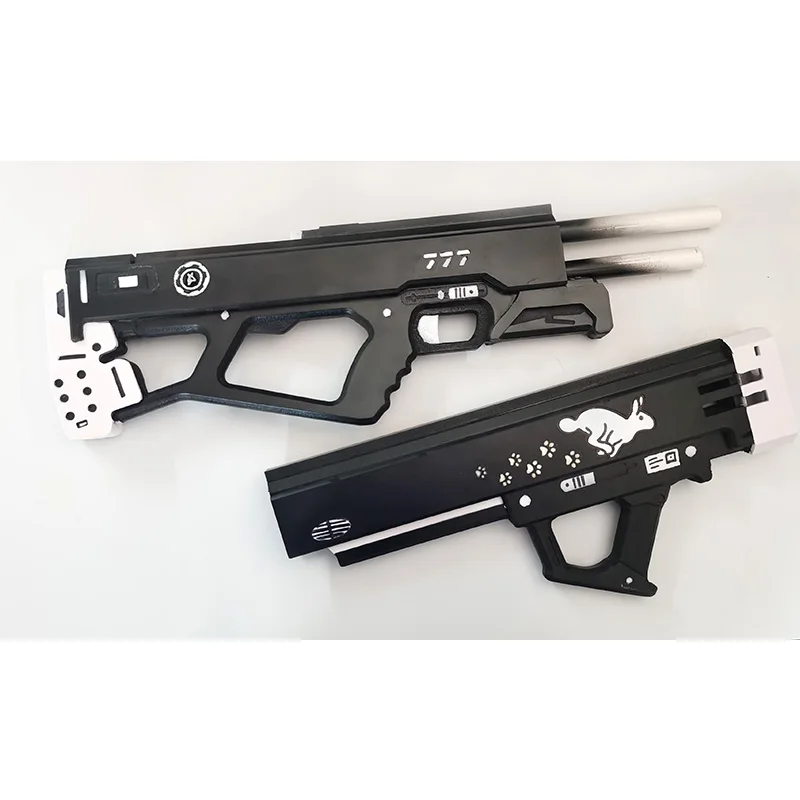 Gra NIKKE bogini zwycięstwa Cosplay króliczek X 777 czarny królik broń Model EVA PVC ręcznie robiony pistolet 90CM rekwizyt halloweenowy zabawki