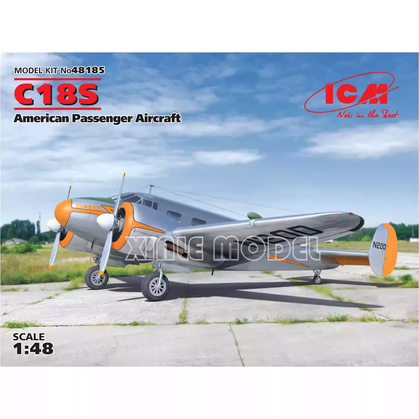 

ICM Plastic Assembled Aircraft Model Kit 48185 C18S American Passenger Aircraft 1/48
