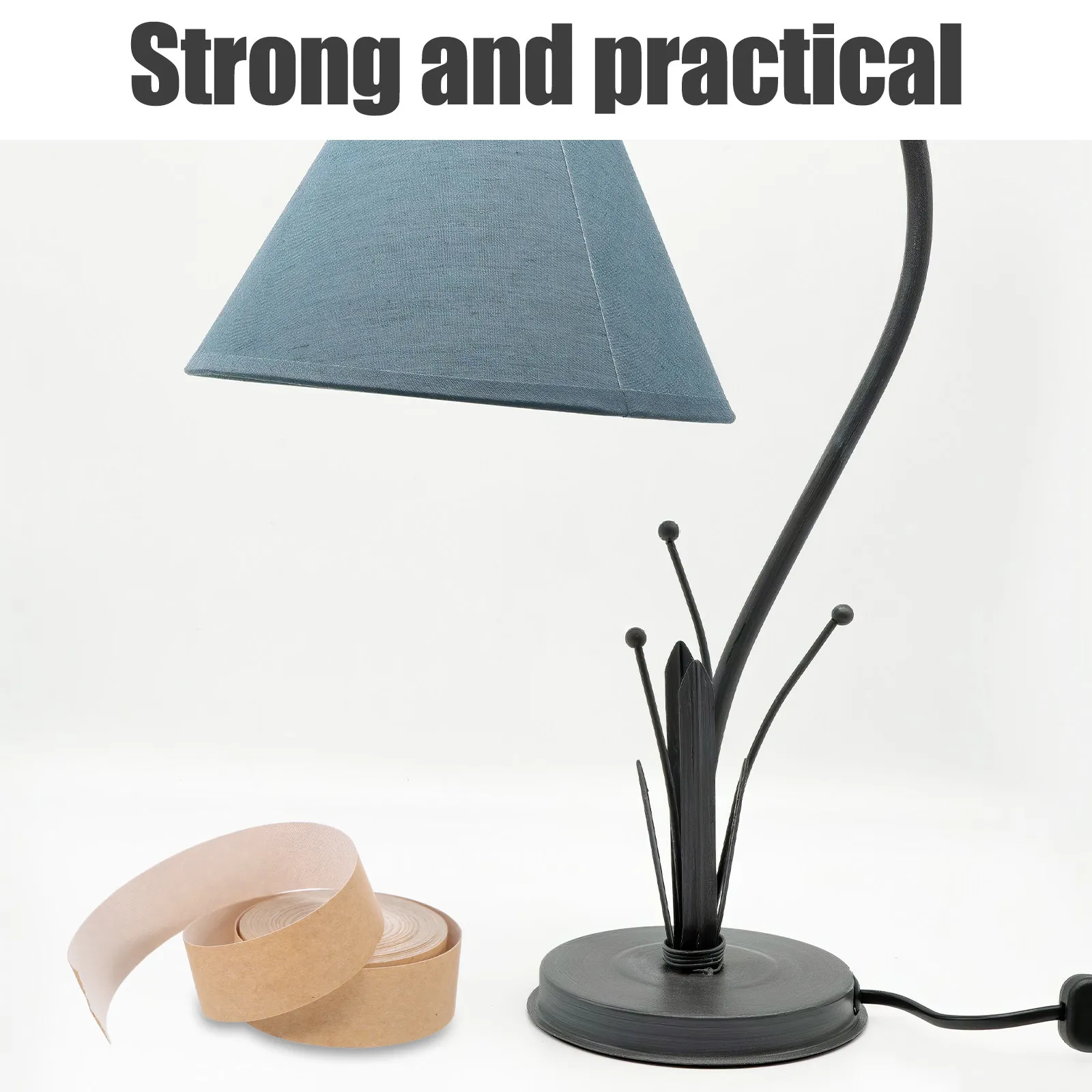 1 Roll Self-Adhesive Fabric Lampshade Edge Tape 20Ft Soft Cloth Trim for DIY Lamp Shade Repair Decorative Light Shade Border