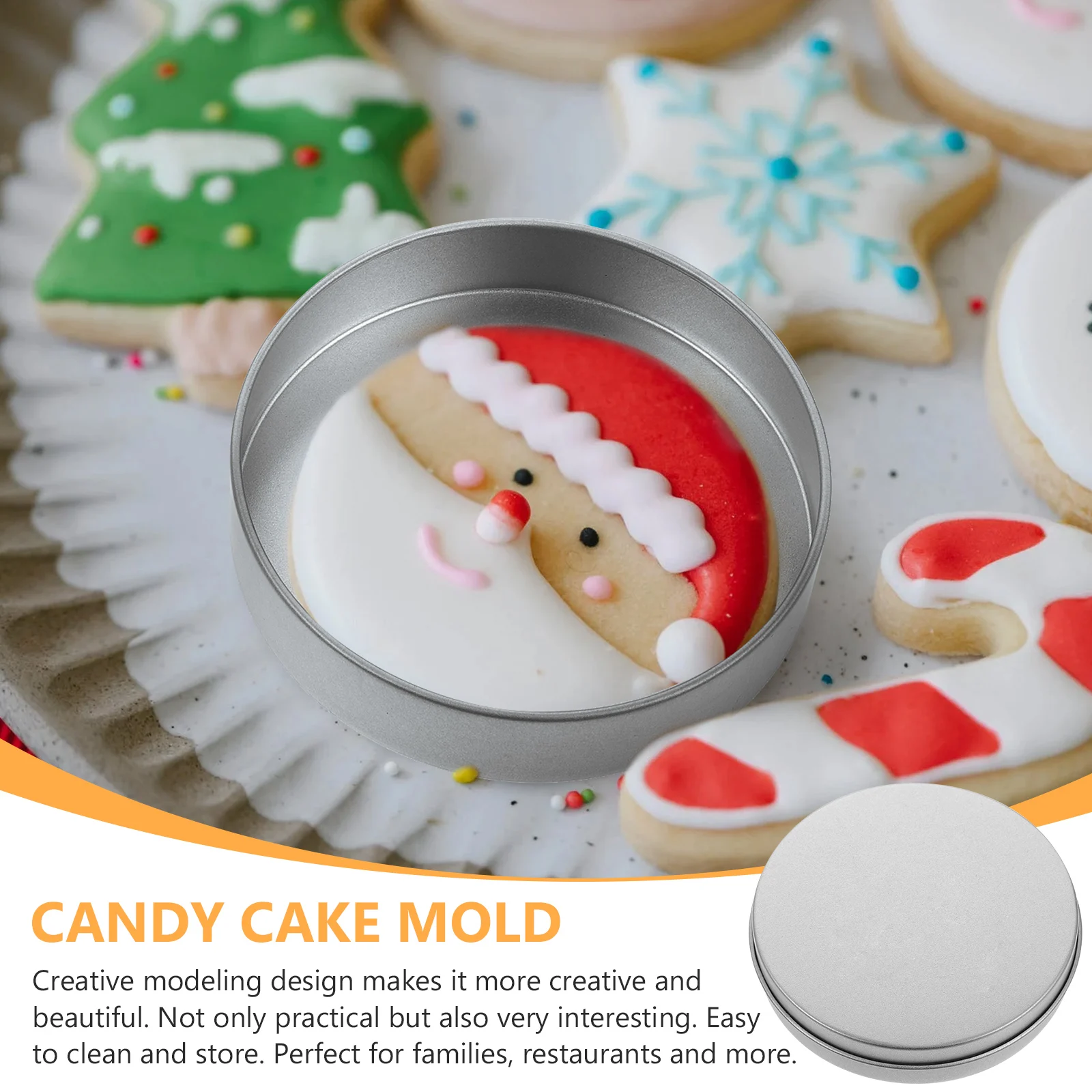 

1 set 1 Set Stainless Steel Cake Mold Biscuit Cutters Kitchen Baking Tools For Cookies Mousse Desserts Diy Cookie Molds Cupcake