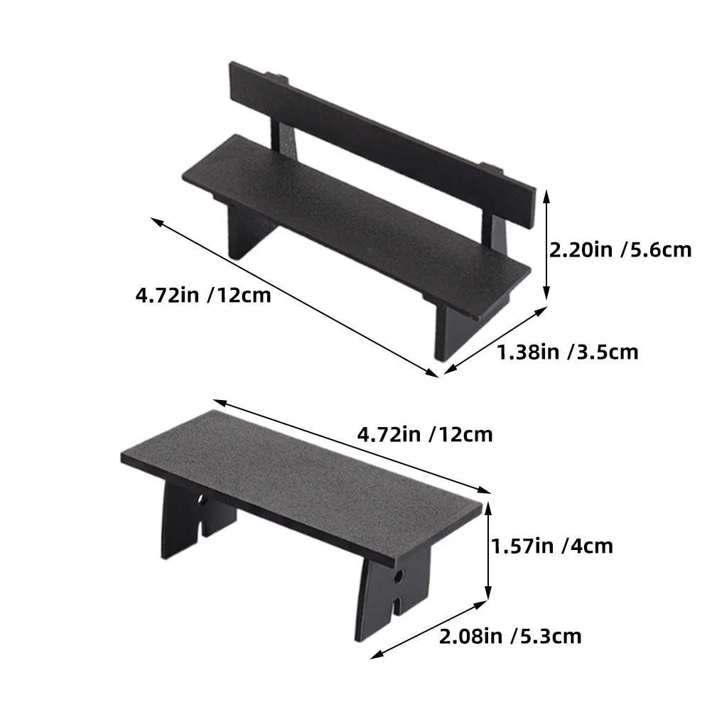 3-delige miniatuur tafel stoel bank set ingewikkelde ontwerp klein meubilair poppenhuis eetkamer scène tuinornamenten klein meubilair