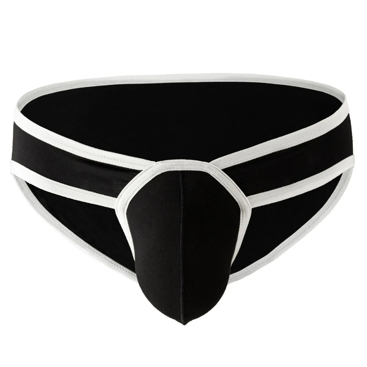 Men's Bulge Briefs Modal Breathable Sweat-Absorbent Underwear Black & White Contrast Soft Comfortable high fork Underpants S-XXL