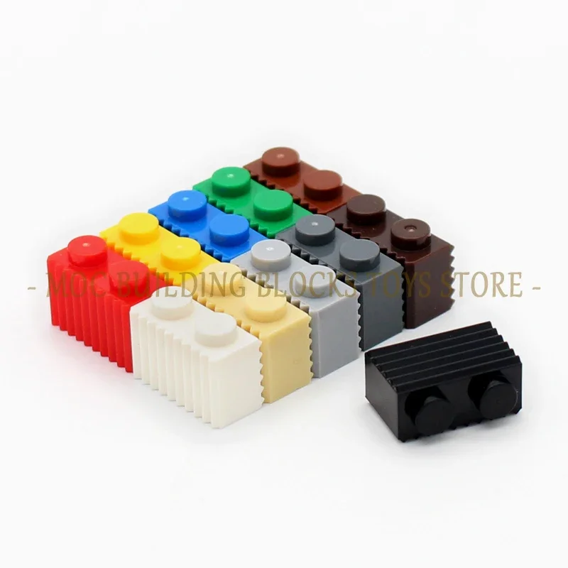 MOC Parts 2877 Brick Modified 1x2 with Grille Building Blocks Architectural Design Streetscape Compatible with Accessories Toys