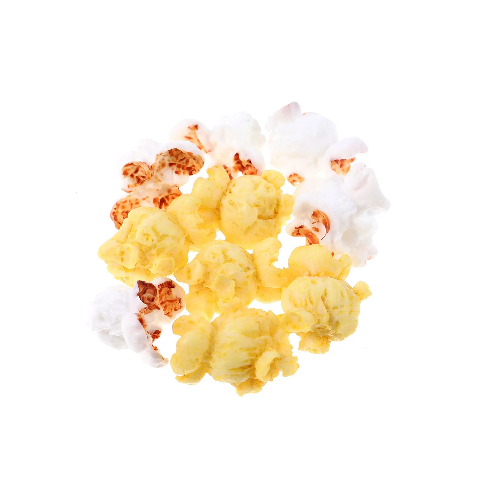Décorations de pop-corn en résine colorée, 10 pièces, accessoires de bricolage réalistes, accessoires de photographie, cadeaux de fête, marqueurs de calendrier, Design Unique