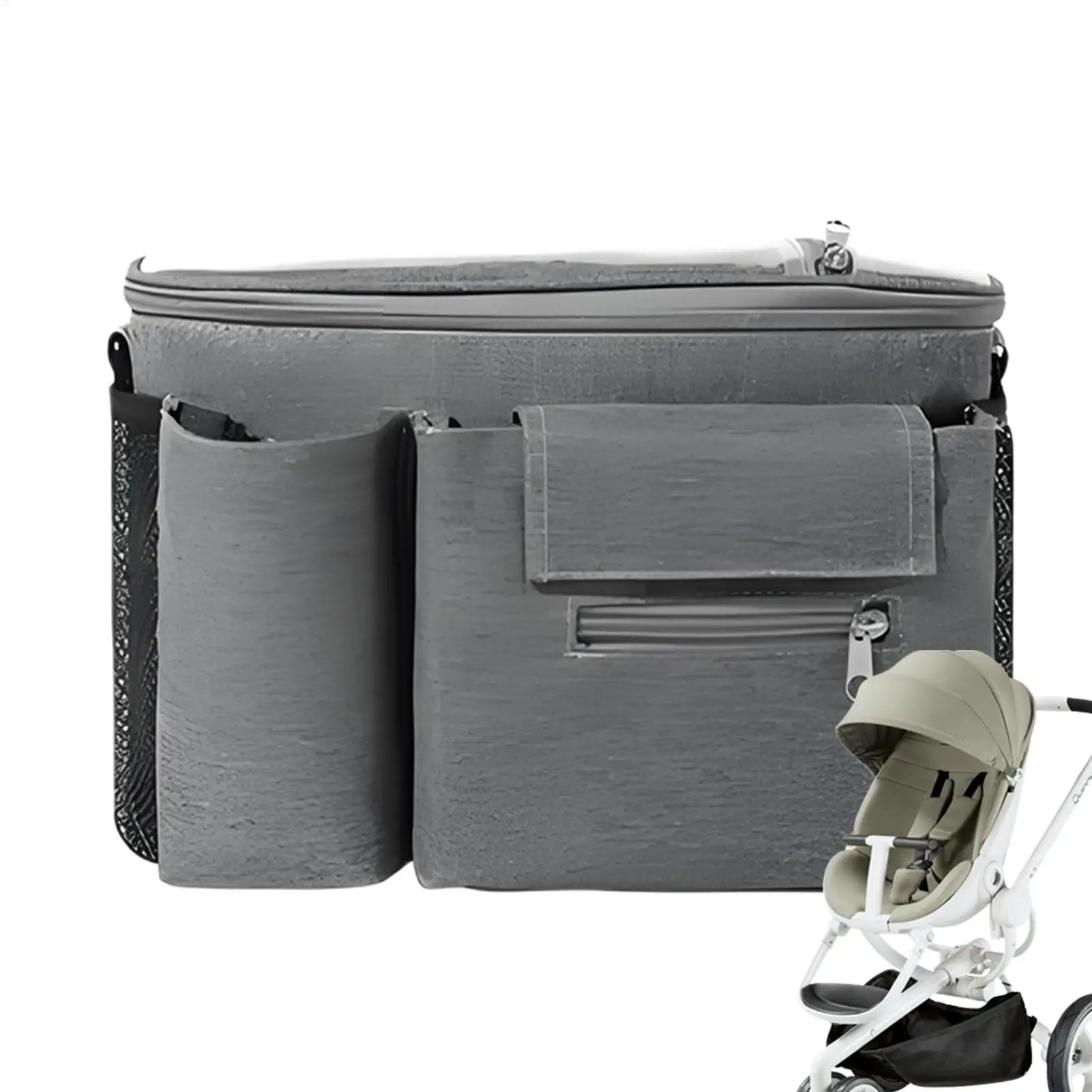 Stroller Organizer Baby Stroller Organizer Waterproof Storage With Transparent Touch Control Secure Design For Baby Car Travel