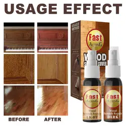 Fast Acting 2Pcs Instant Wood Floor Scratch Remover Set Furniture Floor Scratch Repair Agent TouchUp Spray