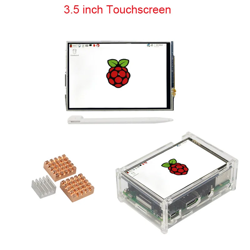 Compatible Raspberry Pi BType 3.5Inch LCD Screen++3Individual Cooling Pads